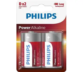 Philips baterie D Power Alkaline - 2ks