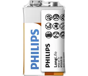 Philips baterie 9V Long Life - 1ks