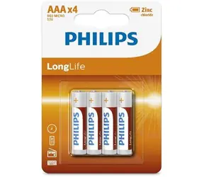 Philips baterie AAA Long Life - 4ks