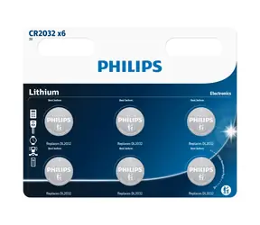 Philips baterie CR2032 Lithium - 6ks