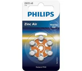 Philips baterie ZA13 Zinc Air - 6ks