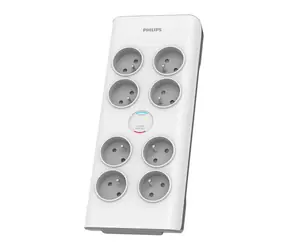 Philips SPN7080WA/60 bílá / Přepěťová ochrana / 8 zásuvek