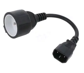 Qoltec 53907 Adapter french 0.15m černá / IEC 320 C14 