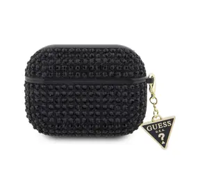 GUESS Rhinestones Triangle Metal Logo Pouzdro pro Apple AirPods Pro černá