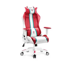 Diablo X-One 2.0 Normal bílo-růžová / Herní židle / nastavitelná / umělá kůže / pojezdová kolečka / nosnost 150 kg