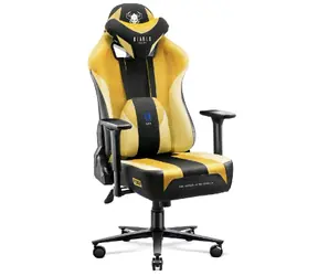 Diablo X-Player 2.0 King žluto-černá / Herní židle / nastavitelná / látková / pojezdová kolečka / nosnost 150 kg
