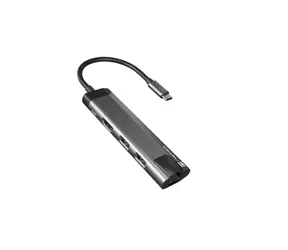 Natec Fowler Go / Multiportový adaptér / 4K HDMI / 2 xUSB 3.0 / 1x USB-C / RJ-45