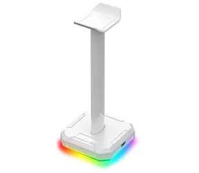 Redragon HA300 Scepter Pro bílá / Stojan na sluchátka / USB Hub / 4x USB 2.0 / RGB