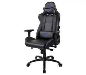 AROZZI VERONA Signature PU černo-modrá / herní židle / 128 - 137 / nosnost 130 kg / PU kůže