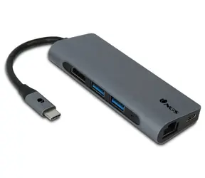 NGS WONDER DOCK 7 USB-C šedá / HUB / 1x HDMI / 2x USB 3.0 / 1x USB-C / 1x RJ-45
