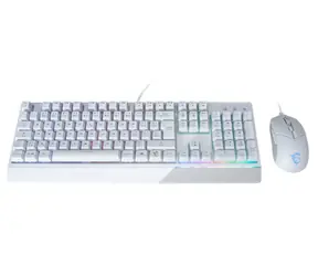 MSI Vigor GK30 COMBO bílá / Herní drátový set / RGB podsvícení / USB / CZ+SK layout