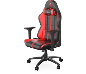 SPC Gear SR400 RD herní židle imitace kůže černočervená