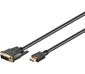 Goobay 51881 kabel HDMI M na DVI-D M 1.5 m / pozlacené konektory
