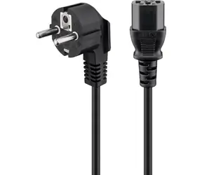 Goobay 68604 napájecí síťový kabel C13 IEC 1.5 m černá / zahnutá zástrčka