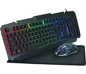 LogiLink ID0185 černá / Herní set klávesnice a myši / RGB / DE