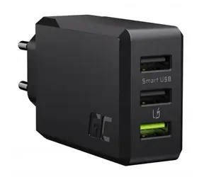 Green Cell GC ChargeSource 3 Nabiječka černá / QC / 30W / 3x USB