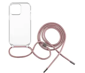 FIXED Pure Neck Pouzdro s růžovou šňůrkou na krk pro Apple iPhone 13 Pro