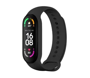 FIXED Silicone Strap Silikonový řemínek pro Xiaomi Band 7 & Mi Band 6 & Mi Band 5 černá