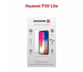 SWISSTEN Ochranné temperované sklo 2.5D pro HUAWEI P30 LITE 