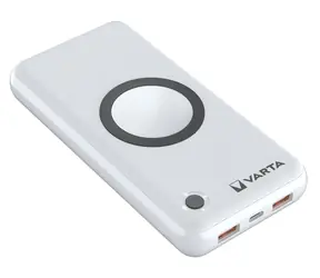 VARTA 57909 20000 mAh bílá / Bezdrátová powerbanka / Qi / 2x USB-A / 1x USB-C