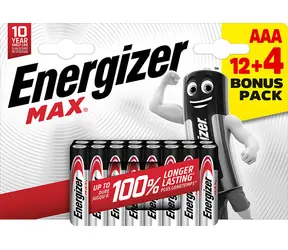 Energizer MAX AAA 12+4 zdarma 1.5V alkalické / 16ks / LR03
