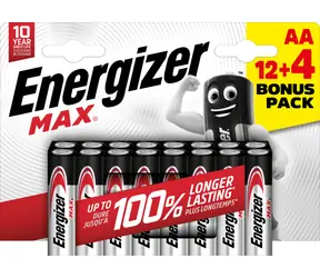 Energizer MAX AA 12+4 zdarma 1.5V alkalické / 16ks / LR6