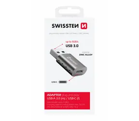 SWISSTEN Adaptér USB-A(M) - USB-C(F)