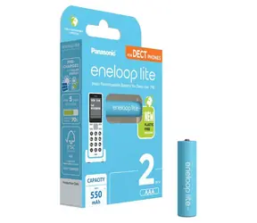Panasonic Eneloop Nabíjecí baterie AAA 550 mAh 2 ks / Ni-MH / blistr