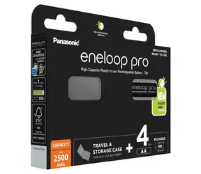 Panasonic Eneloop Pro Nabíjecí baterie AA 2500 mAh 4ks / Ni-MH / blistr & cestovní pouzdro