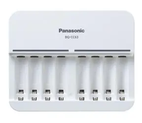 Panasonic BQ-CC63E Eneloop Smart nabíječka / pro AA x 1-8 Baterií a AAA x 1-8 Baterií