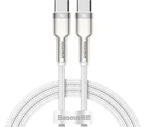 Baseus CATJK-C02 Kabel USB-C (M) - USB-C (M) 1 m bílá / 100W