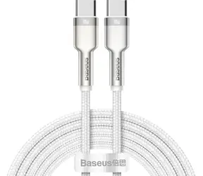 Baseus CATJK-D02 Kabel USB-C (M) - USB-C (M) 2 m bílá / 100W