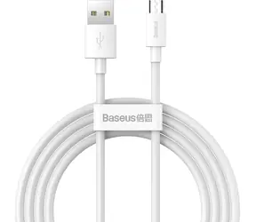 Baseus TZCAMZJ-02 Sada kabelů USB-A (M) - Micro-USB (M) 1.5 m bílá / 2 ks