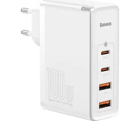 Baseus CCGAN2P-L02 GaN2 Pro Rychlonabijecí adaptér bílá / 2x USB-C / 2x USB-A / 100W