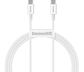 Baseus CATYS-B02 Kabel USB-C (M) - USB-C (M) 1 m bílá / 100W