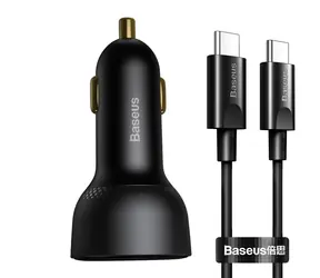 Baseus TZCCZX-01 Nabiječka do auta 5A + Kabel USB-C (M) - USB-C (M) / USB-A / USB-C / 100W
