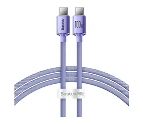 Baseus CAJY000605 Kabel USB-C (M) - USB-C (M) 1.2 m fialová / 100W