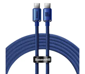 Baseus CAJY000703 Kabel USB-C (M) - USB-C (M) 2 m modrá / 100W