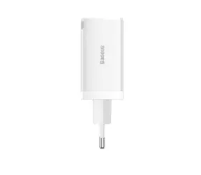 Baseus CCGP120202 GaN5 Pro Rychlonabijecí adpatér bílá / 2x USB-C / USB-A  / 65W