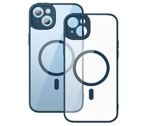 Baseus ARJT030003 Frame magnetický kryt pro Apple iPhone 14 Plus modrá / + tvrzené sklo