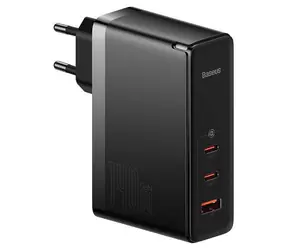 Baseus CCGP100201 GaN5 Pro Rychlonabijecí adaptér černá / 2x USB-C / USB-A / 140W