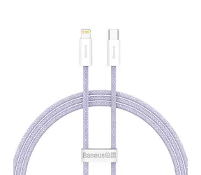 Baseus CALD040205 Kabel USB-C (M) - Lightning (M) 1 m fialová / 20W 