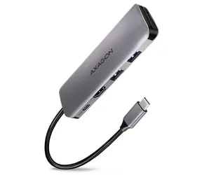 AXAGON HMC-5, USB 5Gbps hub, porty 2x USB-A, HDMI 4k/30Hz, SD/mSD slot, PD 100W, kabel USB-C 20cm