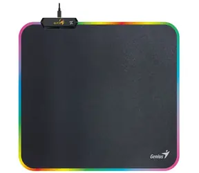 Genius GX-Pad 260S RGB Designová herní podložka pod myš s RGB LED černá / 260 x 240 x 3 mm / RGB podsvícení