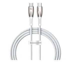 Baseus CADH000802 Kabel USB-C (M) - USB-C (M) 2 m bílá / 100W
