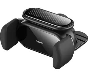 Baseus SUGP010001 Steel Cannon Pro držák na mobil do auta černá / solární nabiječka / na palubní desku
