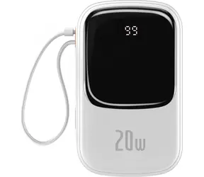 Baseus PPQD060202 Qpow PRO / Powerbanka / 20000mAh / Lightning v těle / USB-A / USB-C / 20W