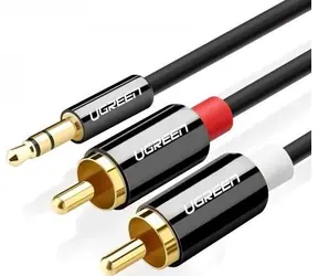 UGREEN Kabel 3.5mm Jack(M) na 2RCA (Cinch M) 1.5m černá