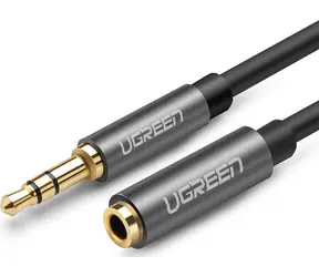 UGREEN Prodlužovací kabel 3.5 mm jack (M-F) 1m šedá
