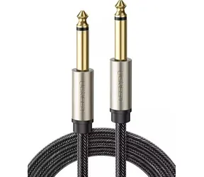 UGREEN AV128 Propojovací kabel 6.35 mm jack (M-M) - 1m šedá